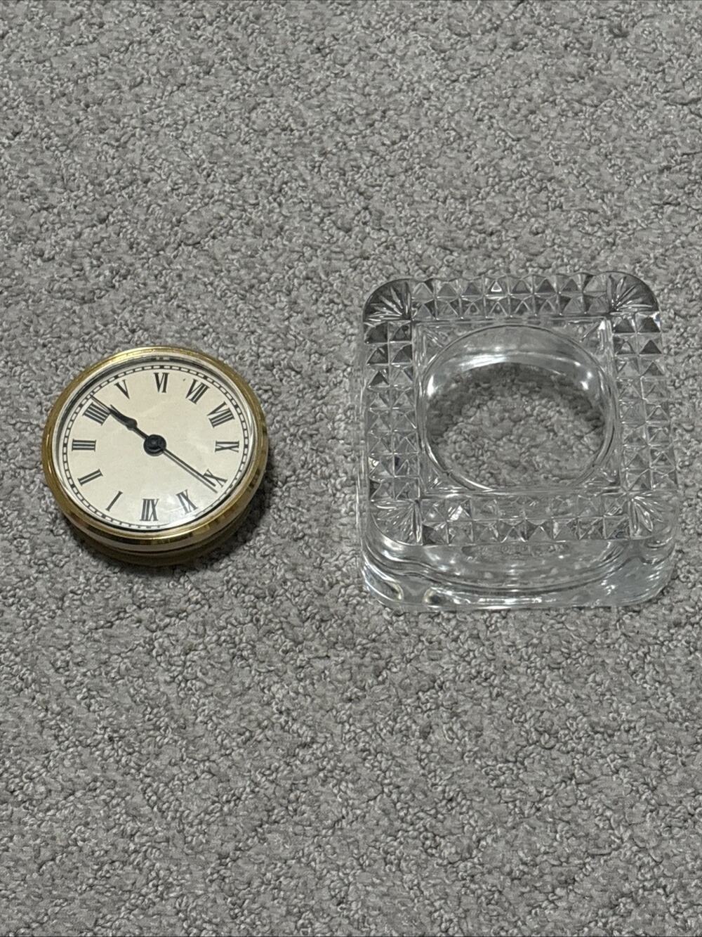 HanHart brand movement vintage German-made clock & Glass Case Untested